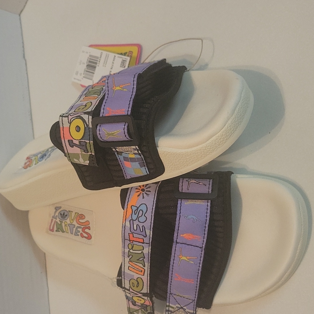 ADIDAS MENS SLIDES SIZE 9 - Picture 8 of 9
